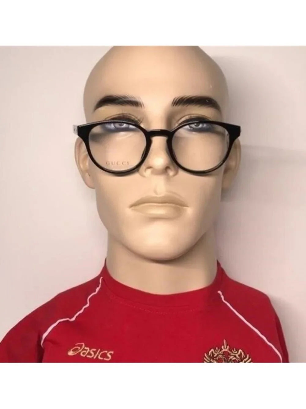 New Authentic Gucci GG0827O 001 Black Round Eyeglasses - Picture 7 of 12